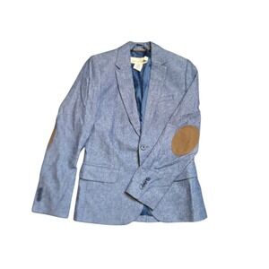 Boys Blue Blazer Size 8–9 Ring Bearer Wedding Guest Jacket Classic Preppy